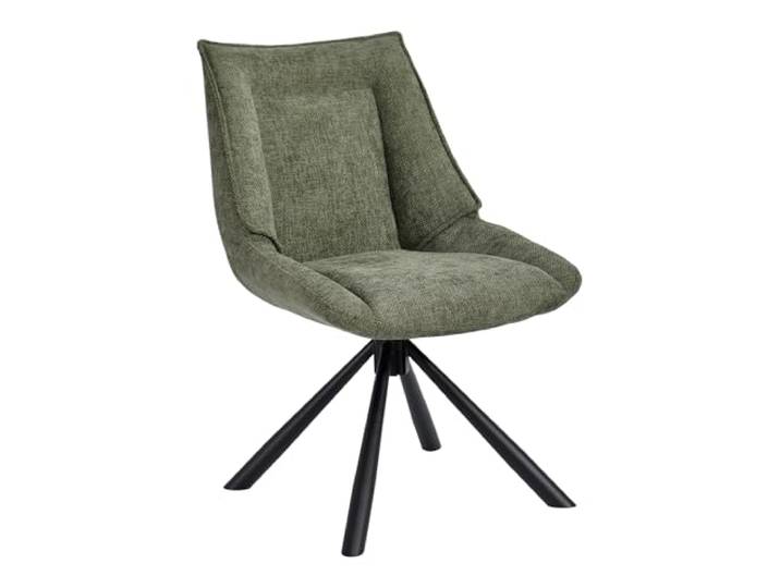 Duhome Esszimmerstuhl Chenille Schminktischstuhl 180° Drehbar, Grün Automatische Rückstellfunktion Lounge Stuhl Modern für Wohnzimmer Schlafzimmer Büro