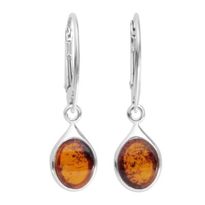 Paar Ohrhänger OSTSEE-SCHMUCK "- Canissa - Silber 925/000 - Bernstein" Gr. 32, silber (silber 925, silberfarben, weiß), Ohrringe, Damen, 32, Silber 925 (Sterlingsilber)