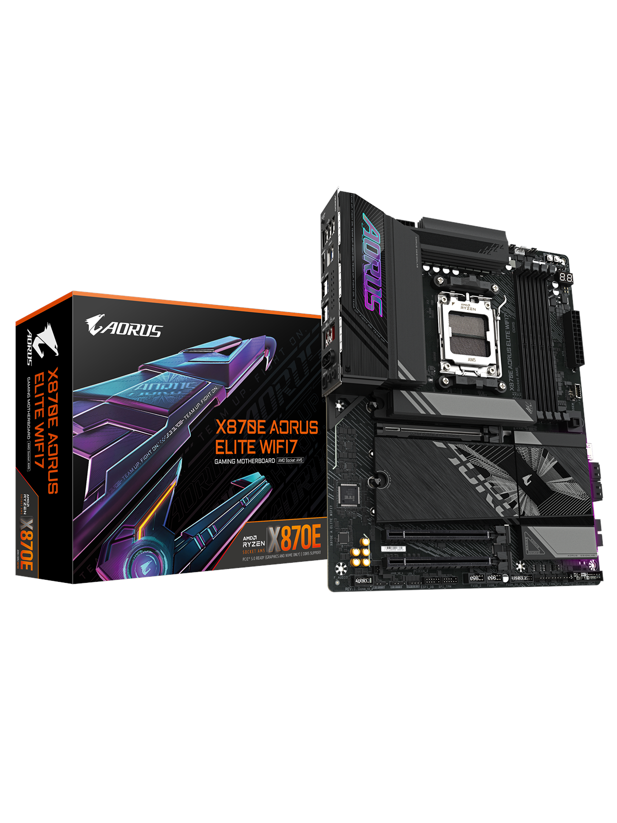 GIGABYTE X870E AORUS ELITE WIFI7 Mainboard - AMD X870E - AMD AM5 - DDR5 RAM - ATX