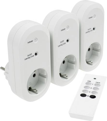AS Schwabe 24080 24080 Funk Steckdosen-Set Innenbereich 2300W