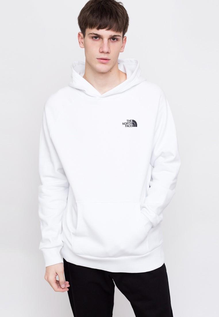The North Face Heren Reglan Red Box Hoodie in Wit
