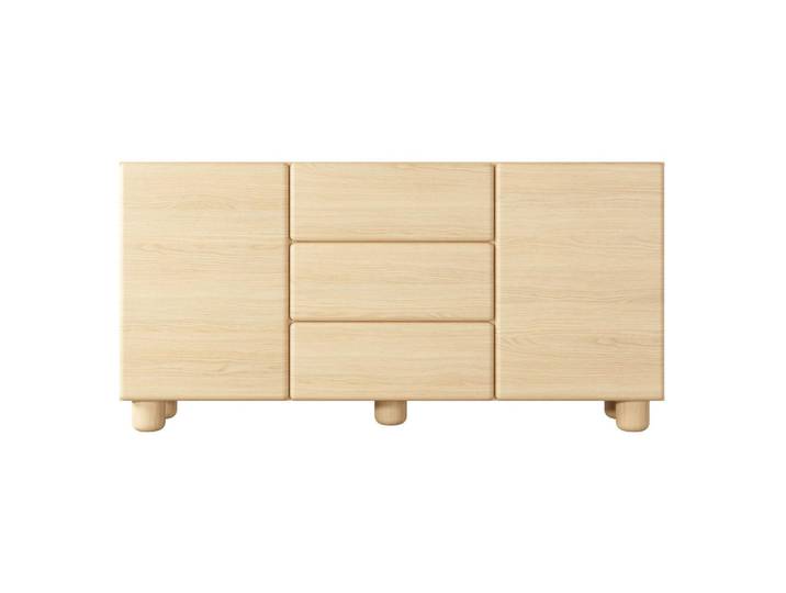 Selsey Sideboard Lomo 160 cm, Eichefarben, Holz, 4 Fächer, 3 Schubladen, Rechteckig, 160.1x80.2x38 cm, Kleinmöbel, Kommoden, Sideboards