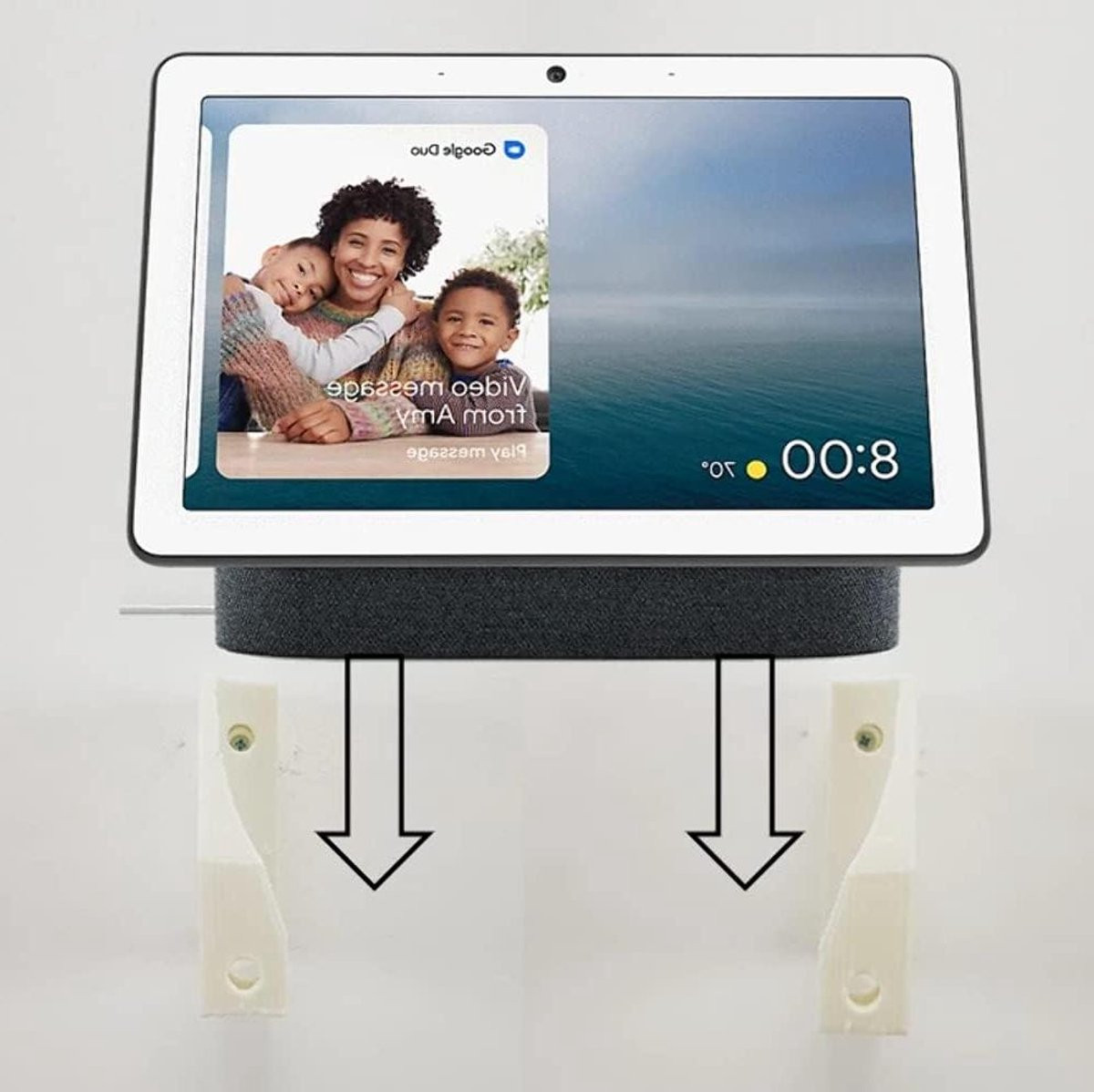 Muurbeugel Nest Hub Wandhouder voor Slimme Speaker - Wit - 10 Inch