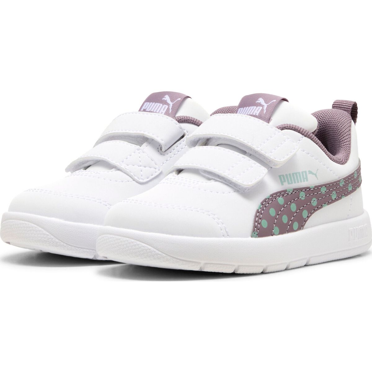Puma Courtflex V3 Dotty V Inf puma white-plum jam-light moss (06) 4 398759-06-4