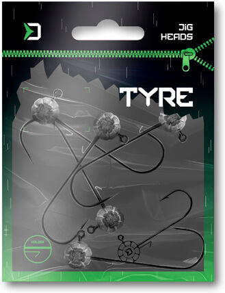 Tête plombée accroche Delphin TYRE / 5 pcs 30g-6/0 Gray, Beige, Green, Silver 30g-6/0