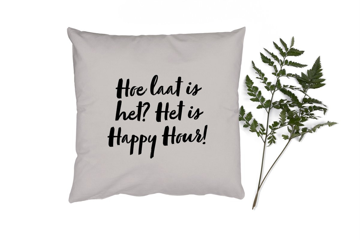 PillowMonkey Sierkussen Quote Taupe 40 x 40 cm