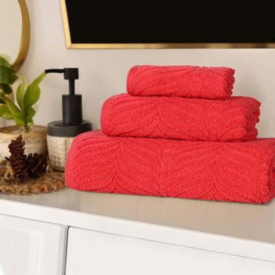 Superior Chevron Zero Twist Jacquard Cotton 3 Piece Bathroom Towel Set