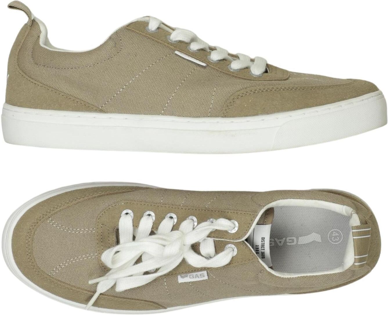GAS Herren Sneaker, Beige, Gr. EU 43, kein / Etikett - Second Hand