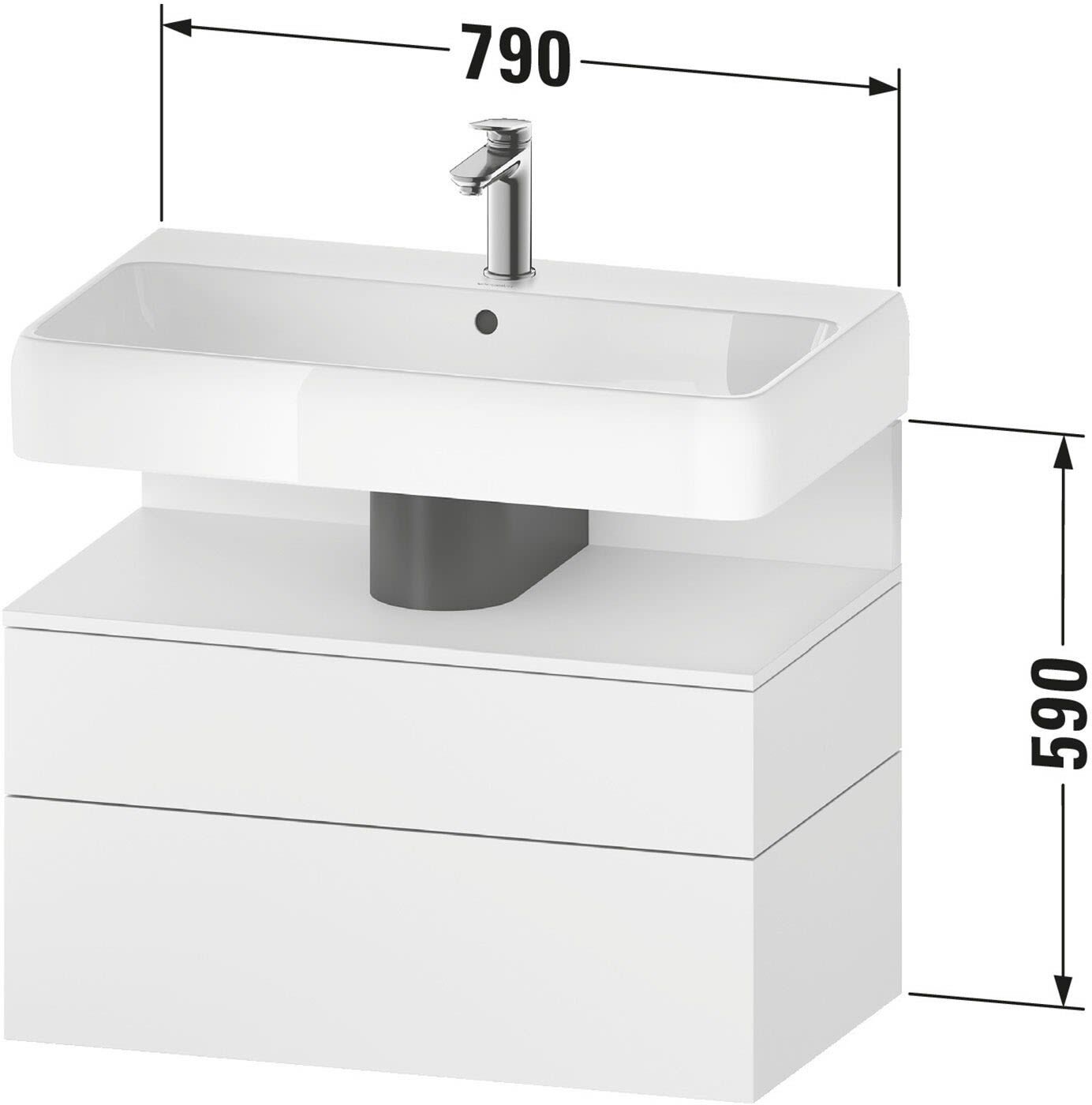 Duravit Collection One Waschtischunterschrank 79 x 59 cm, 2 Auszüge