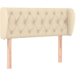 vidaXL Kopfteil mit Ohren Creme 93x23x78/88 cm Stoff