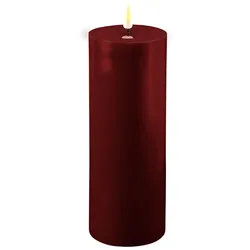 Stumpenkerze LED bourgogne 7,5 x 20cm
