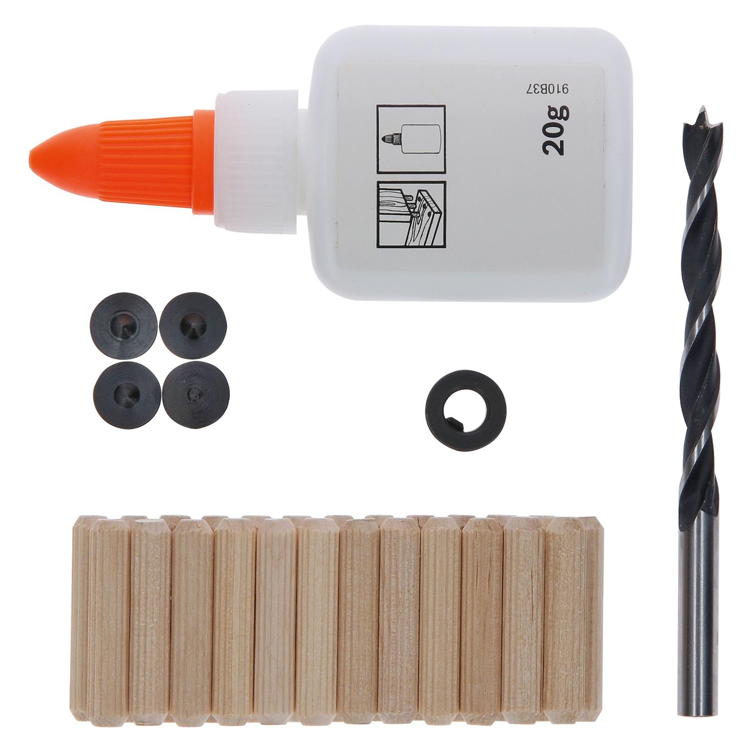 Bosch Professional Zubehör 32-tlg. Holzdübel-Set, 6 mm (32 Stk.) (2607000449)
