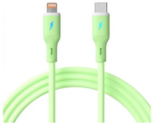 Akyga USB-Kabel USB-C Stecker, Apple Lightning Stecker 1m Grün AK-USB-73