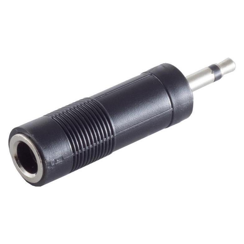 Shiverpeaks S/CONN maximum connectivity Adapter, Klinkenstecker Mono 3,5mm auf Klinkenkupplung Mono 6,3mm (Winkeladapter) (57002)