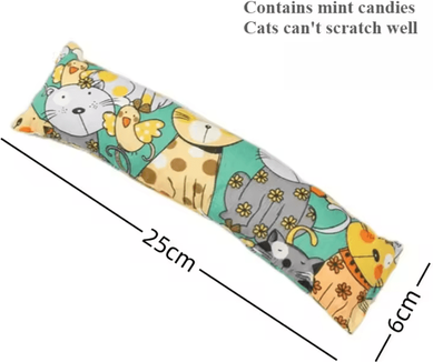 Inspire Curations Catnip Plush Pillow Toy Chew Resistant Stress Relief & Interactive Cat Toy style 6