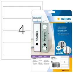 HERMA Ordneretiketten A4 192x61 mm weiß Papier matt blickdicht 40 St.