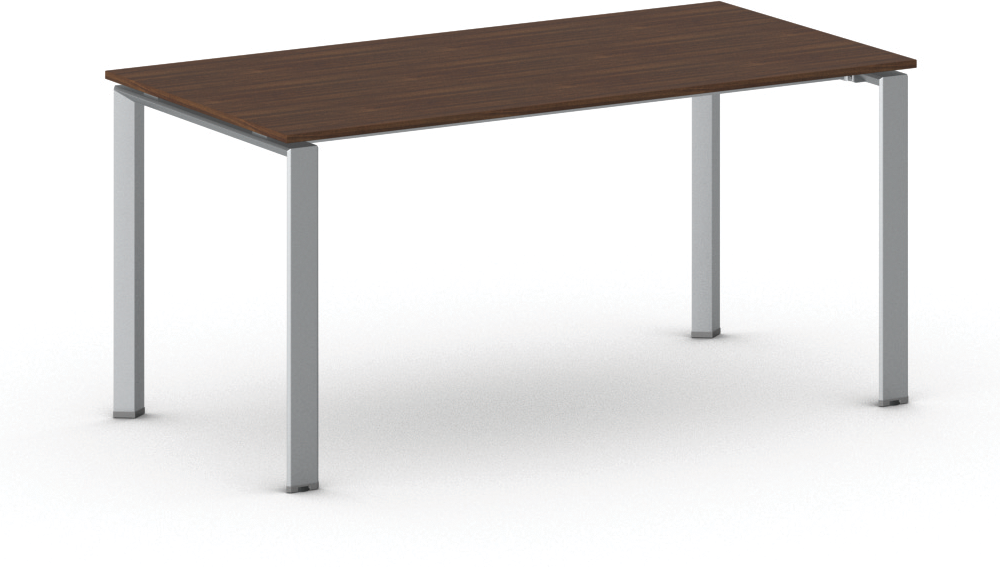 B2B Partner Konferenztisch PRIMO INFINITY 160x80 cm, graues Metallgestell, Nussbaum