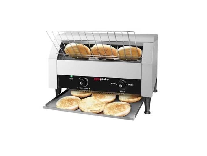 GGM Gastro Durchlauftoaster 2,6 kW 720 Scheiben/h Ideal für den Dauereinsatz, regulierbare Bandgeschwindigkeit, einfache Reinigung, robuste Edelstahlkonstruktion