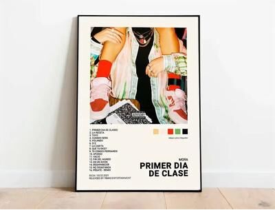 Inspired Finds Latin Rapper Album Cover Canvas Poster Wall Art For Aesthetic Room Decor saturno Rauw Alejandro 11.81x15.75in (no Frame)