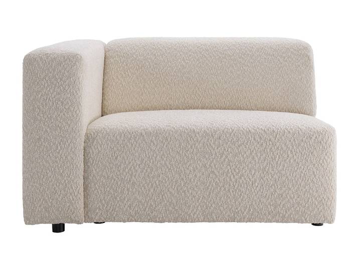 Ecksessel links aus Chenille-Stoff in Beige - TORISO