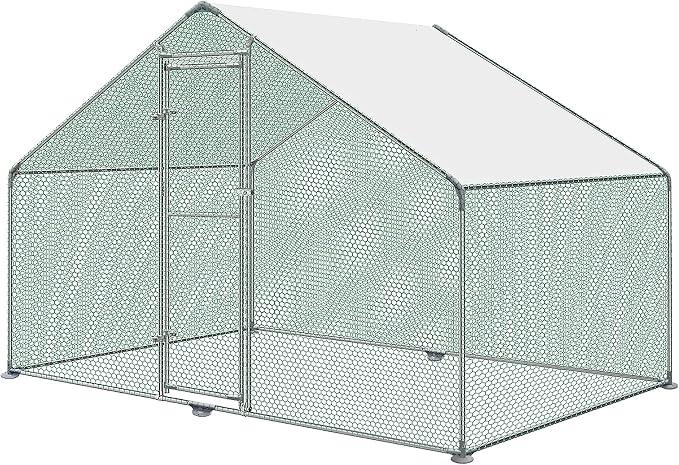 Hühnerstall Käfige Kleintierstall 3 x 2 x2 m - Freilaufgehege mit PE Dach für Geflügel, Kaninchen, Kleine Haustiere, Hunde (3 x 2 x 2 m)