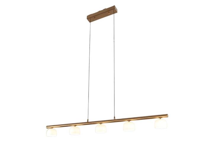 Suspension en verre laiton et blanc 111 cm