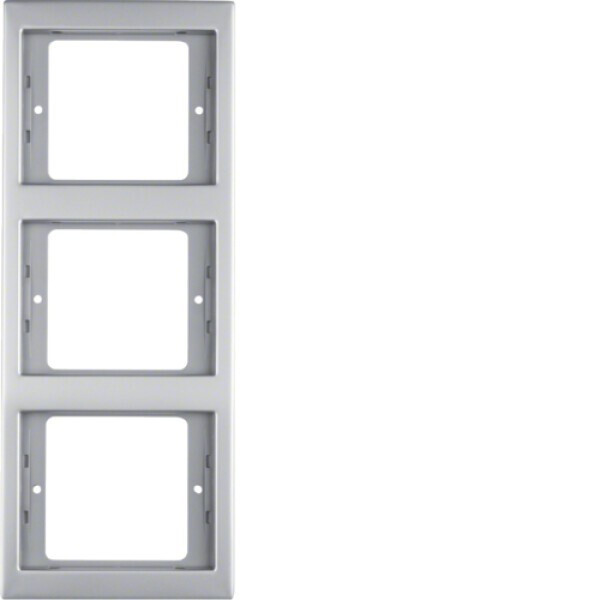 Hager BER K5 frame 13337004 roestvrij staal verticale uitvoering 3-voudig