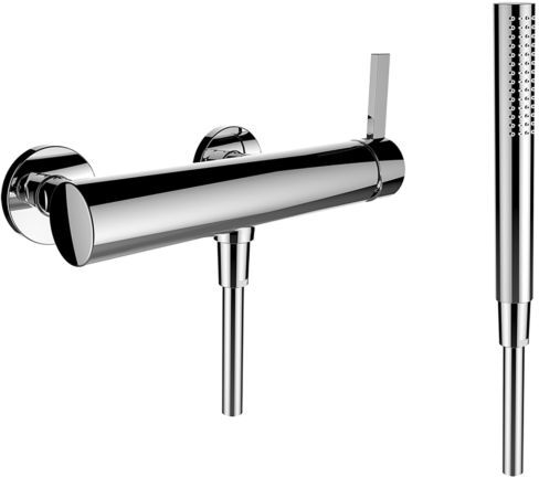 LAUFEN Kartell BrausearmaturH3313370041411 chrom, AP, mit Handbrause/Schlauch 180 cm