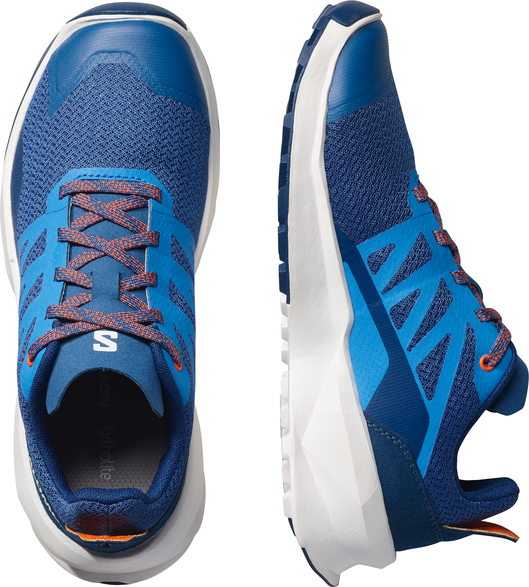 Wanderschuh SALOMON "PATROL J", Kinder, Gr. 32, atmungsaktiv, weiss (dunkelblau, french blau, weiß), Synthetik, Textil, Schuhe Wanderschuh, wasserdicht dunkelblau, french blau, weiß 32, atmungsaktiv