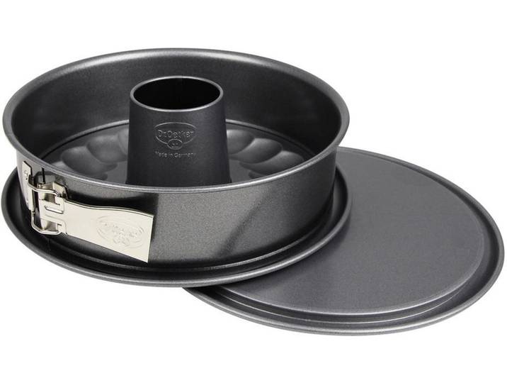 Dr.Oetker Springform Back-Harmonie, Grau, Metall, rund, 8 cm, antihaftbeschichtet, Backen & Backzubehör, Backformen, Springformen