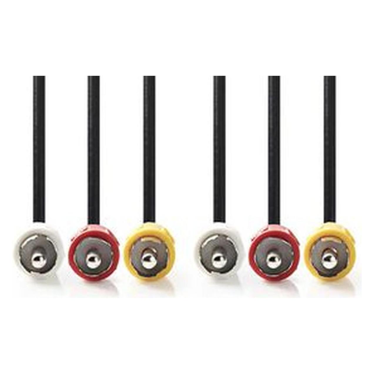 Nedis Composite-Videokabel, 3x Cinch-Stecker (10 m) (CVGP24300BK100)