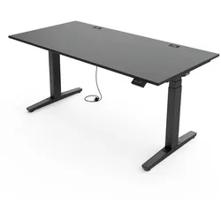 Yaasa Desk Expert, Dunkelgrau/Schwarz, 160x80 cm - Schreibtisch Höhenverstellbar