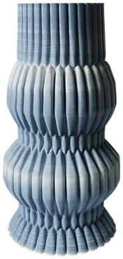 Sagebrook Home Malta 3D Printed Vase, Blue, Contemporary