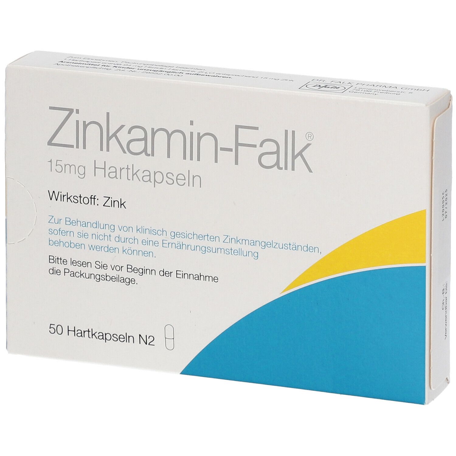 Zinkamin Falk 15 mg Hartkapseln 50 St
