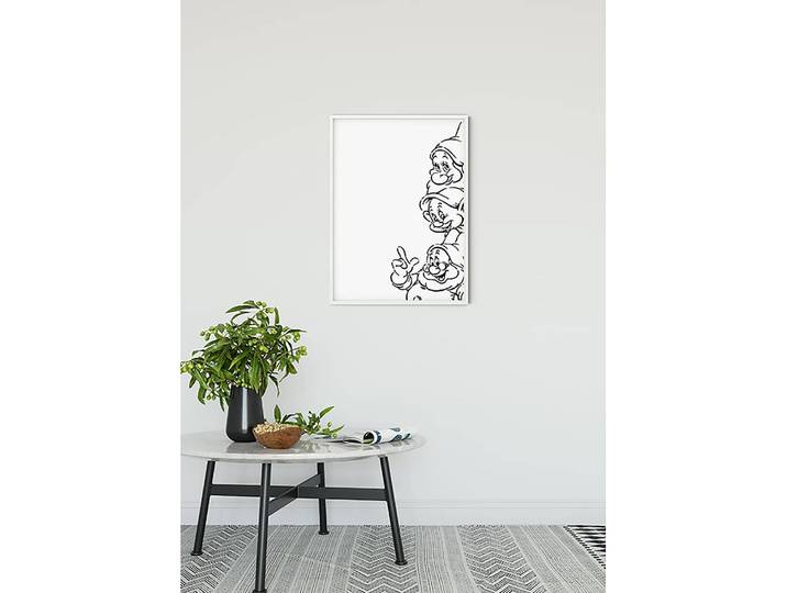 Wandbild Snow White Dwarves 50 x 70cm Multicolor