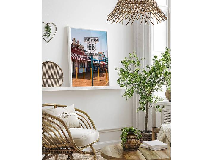 Bild Santa Monica Pier Buche Massiv, lackiert Acrylglas Multicolor 42 x 52cm