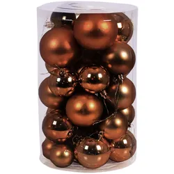 Mojawo 30tlg. Christbaumkugeln / Weihnachtskugeln Braun Ø 4/5/6/7cm