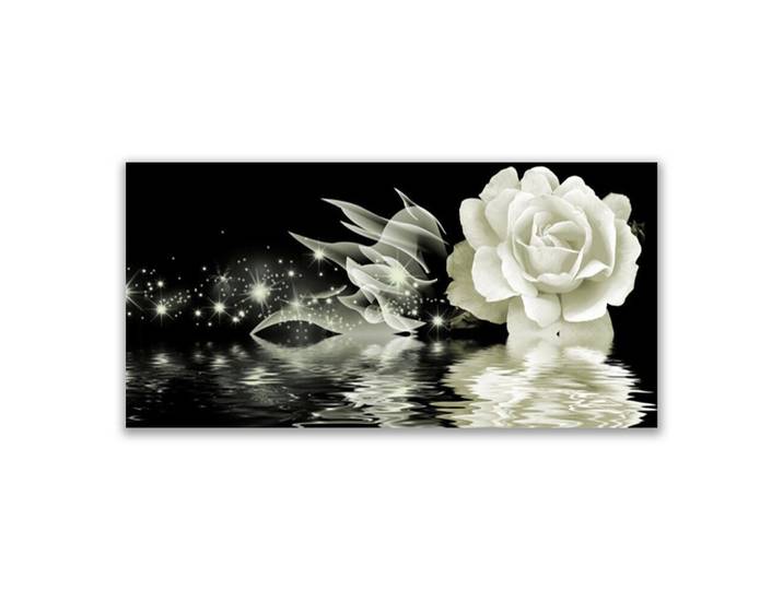 Tulup Leinwandbild 100x50 cm Magische Rosenblume, Schwarz, 100x4 cm, Bilder & Rahmen, Bilder, Leinwandbilder
