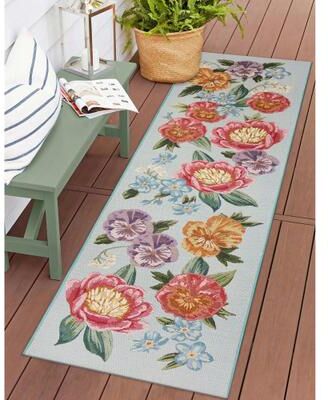 Lush Decor Marina Secret Garden Indoor/Outdoor Area Rug