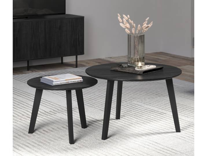 Couchtisch Set Ronin , Esche schwarz , 2-teilig
