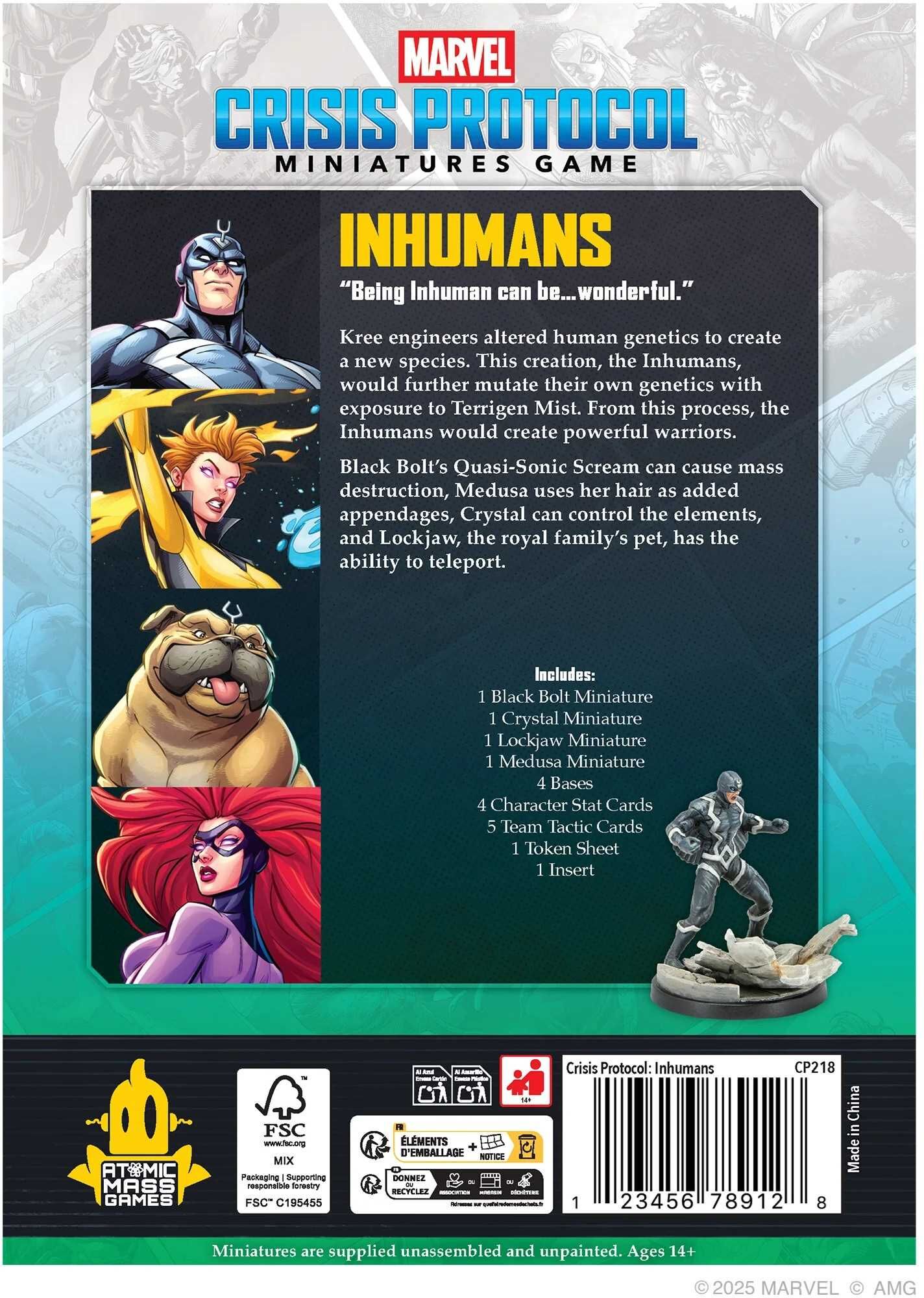 Atomic Mass Games Marvel: Crisis Protocol – Inhumans Affiliation Pack for Tabletop Miniatures Game