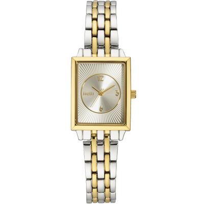 Quarzuhr FIRETTI "Pure Square", silber (silbergoldfarben, silberfarben), Armbanduhren, Damen, Quarzuhr, Armbanduhr, Damenuhr, analog