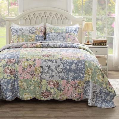 Greenland Trading Co. Emma Mini Quilt Set Multi Pastel, Full / Queen, Multi Pastel