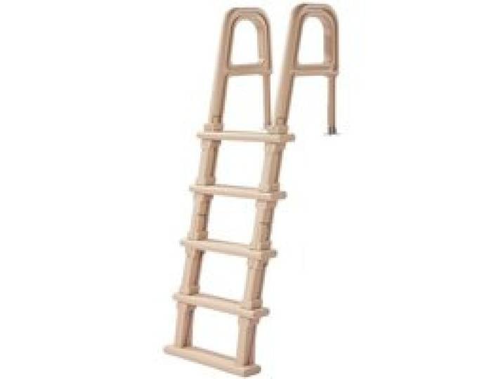 VEVOR Poolleiter, Einstiegsleiter 5-Stufig, Treppe mit Doppeltem Handlauf, Einstiegshilfe Tragkraft 136 kg, für Einbau- & Aufstellpools, Sicherheitsleiter für Alle Terrassenoberflächen, Taupe