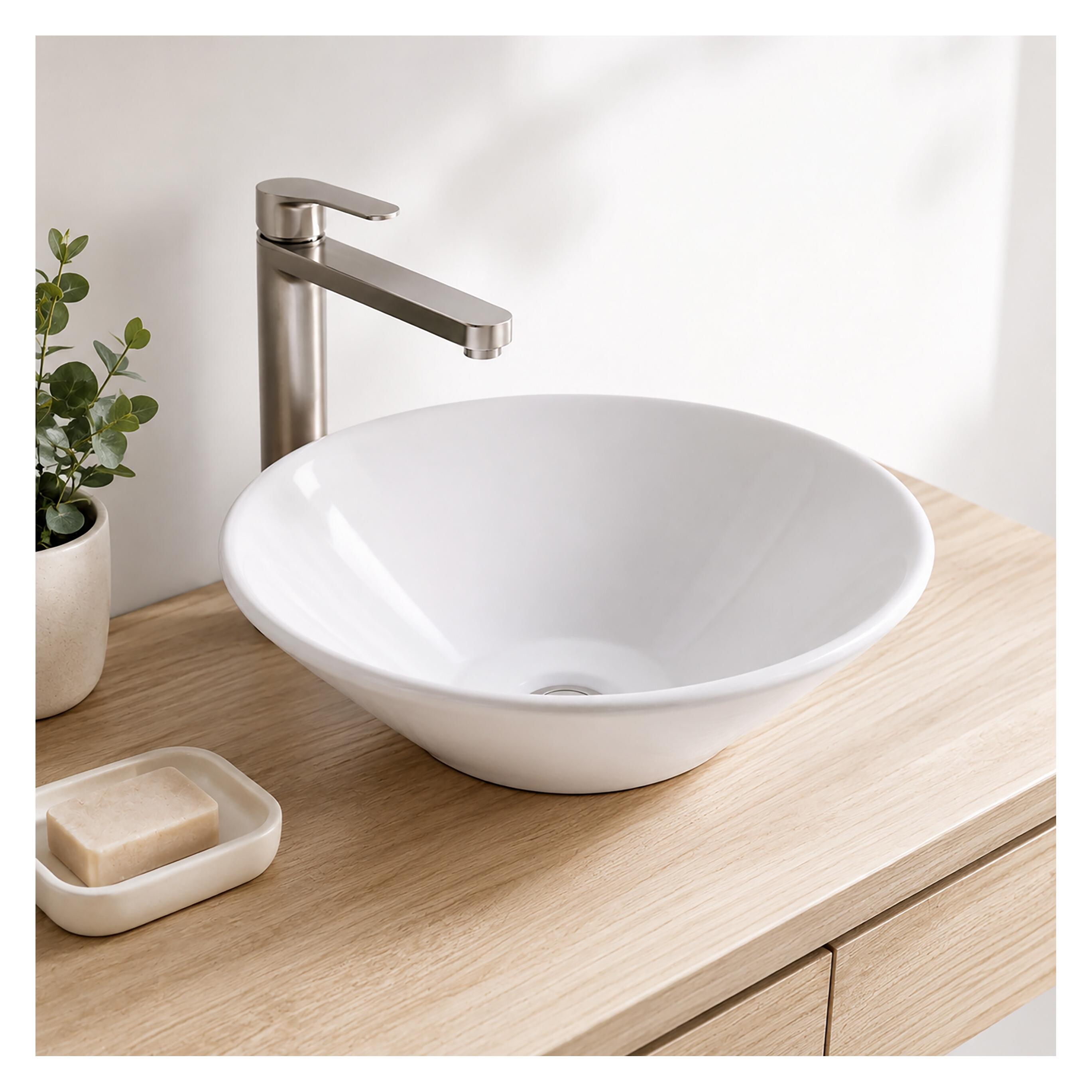 Relaxdays Aufsatzwaschbecken (415 mm, 415 mm) (4052025801779)