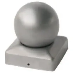 Pfostenkappe "Kugel", Edelstahl, für 90x90 mm Pfosten