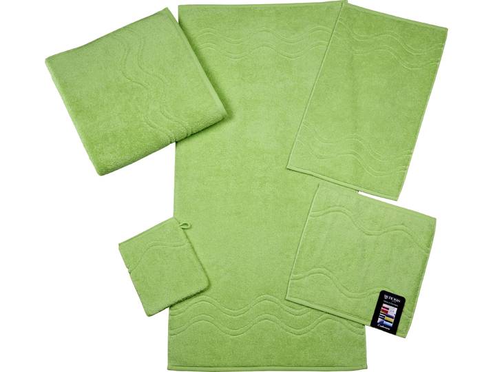 Gästehandtuch ROSS Cashmere feeling , grün (apfelgrün), B:30cm L:50cm, Frottier, Baumwolle, Handtücher, Gästehandtuch, 100% Baumwolle, mit Wellen-Bordüre, grosse Farbauswahl