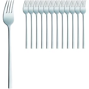 Solex Menügabel Helena 122202, 20,5 cm, Edelstahl 18/10, silber poliert, 12 Stück