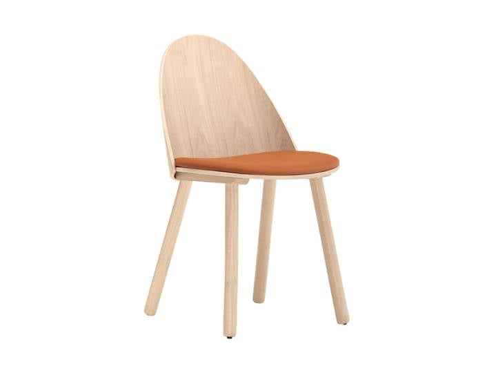 Hochwertiger Design Stuhl „Uma“ Esche Natural hell / Terracotta Teulat