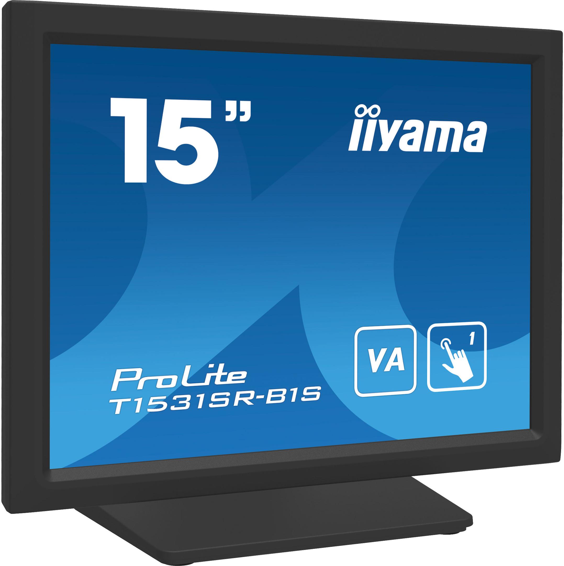 iiyama T1531SR-B1S, 38,1 cm (15"), 1024 x 768 Pixel, XGA, LCD, 18 ms, Schwarz
